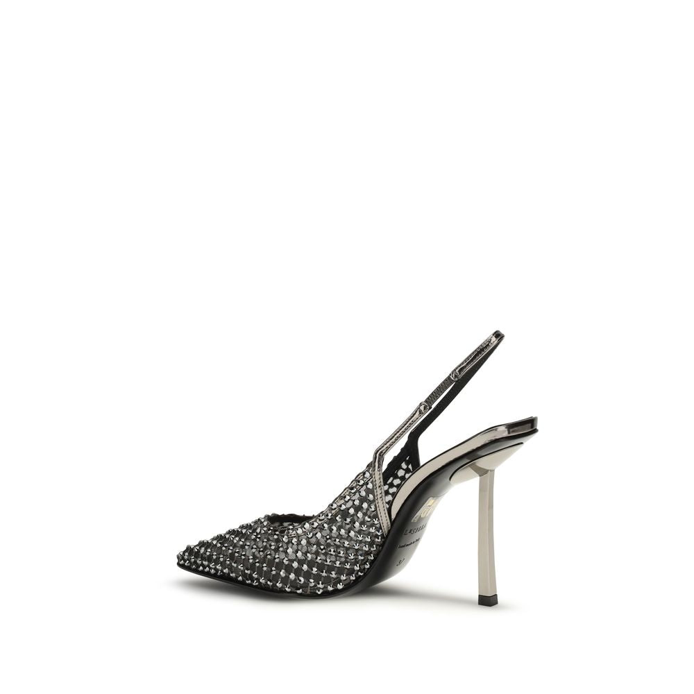 LE SILLA Black Nylon High Heel Pumps - Luxe Nova