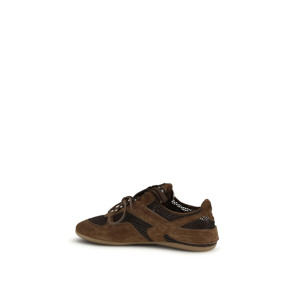 Miu Miu Brown Calf Leather Bos Taurus Athletic Sneakers - Luxe Nova