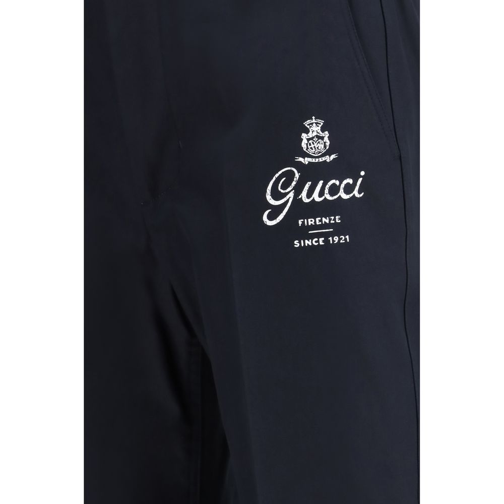 Gucci Blue Cotton Casual Pants - Luxe Nova