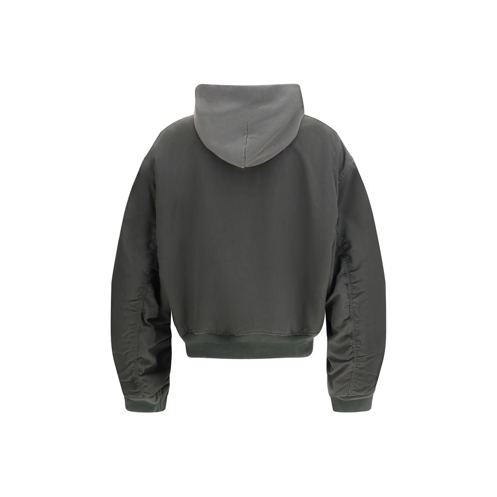 Balenciaga Gray Cotton Bomber - Luxe Nova