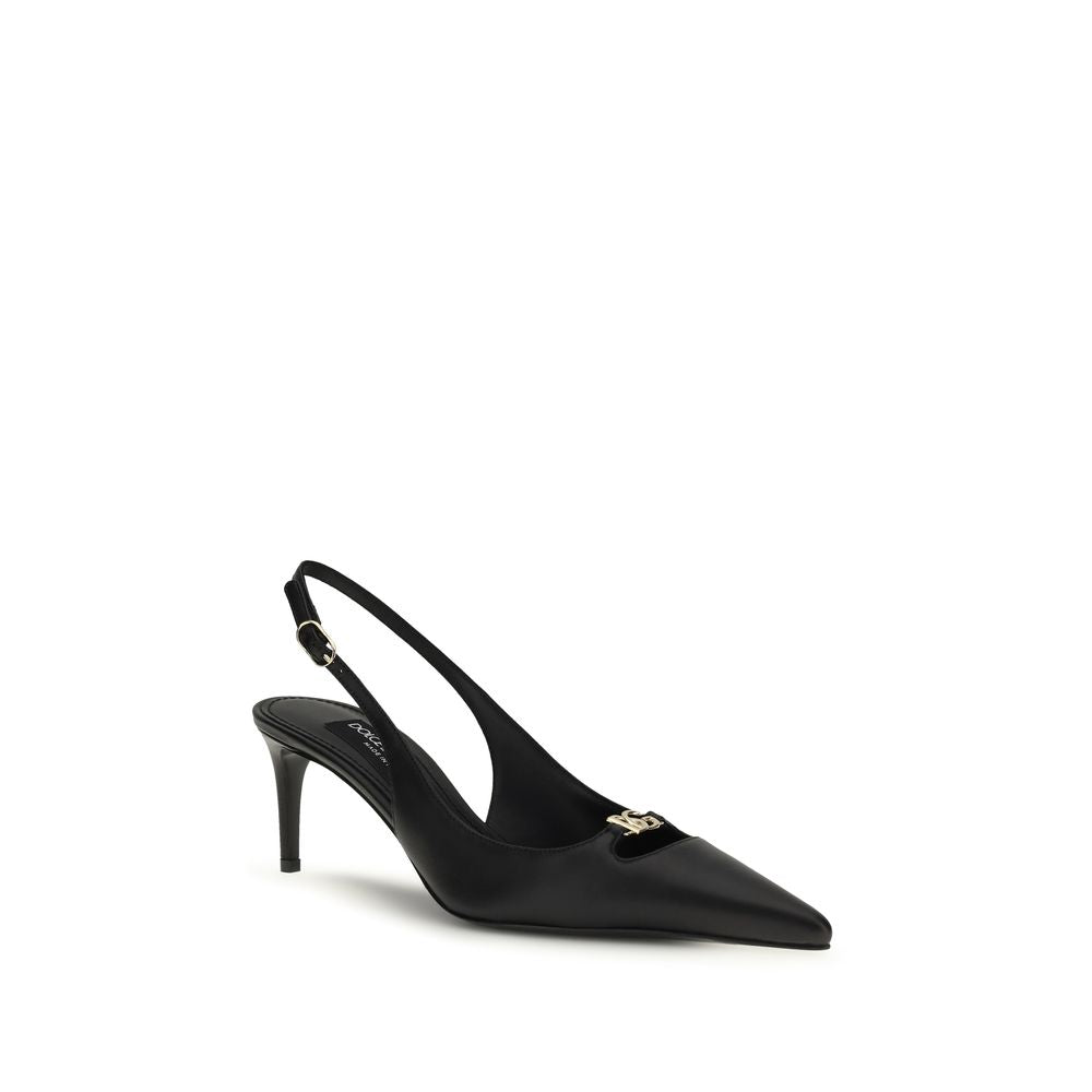 Dolce & Gabbana Black Calf Leather Bos Taurus High Heel Pumps - Luxe Nova
