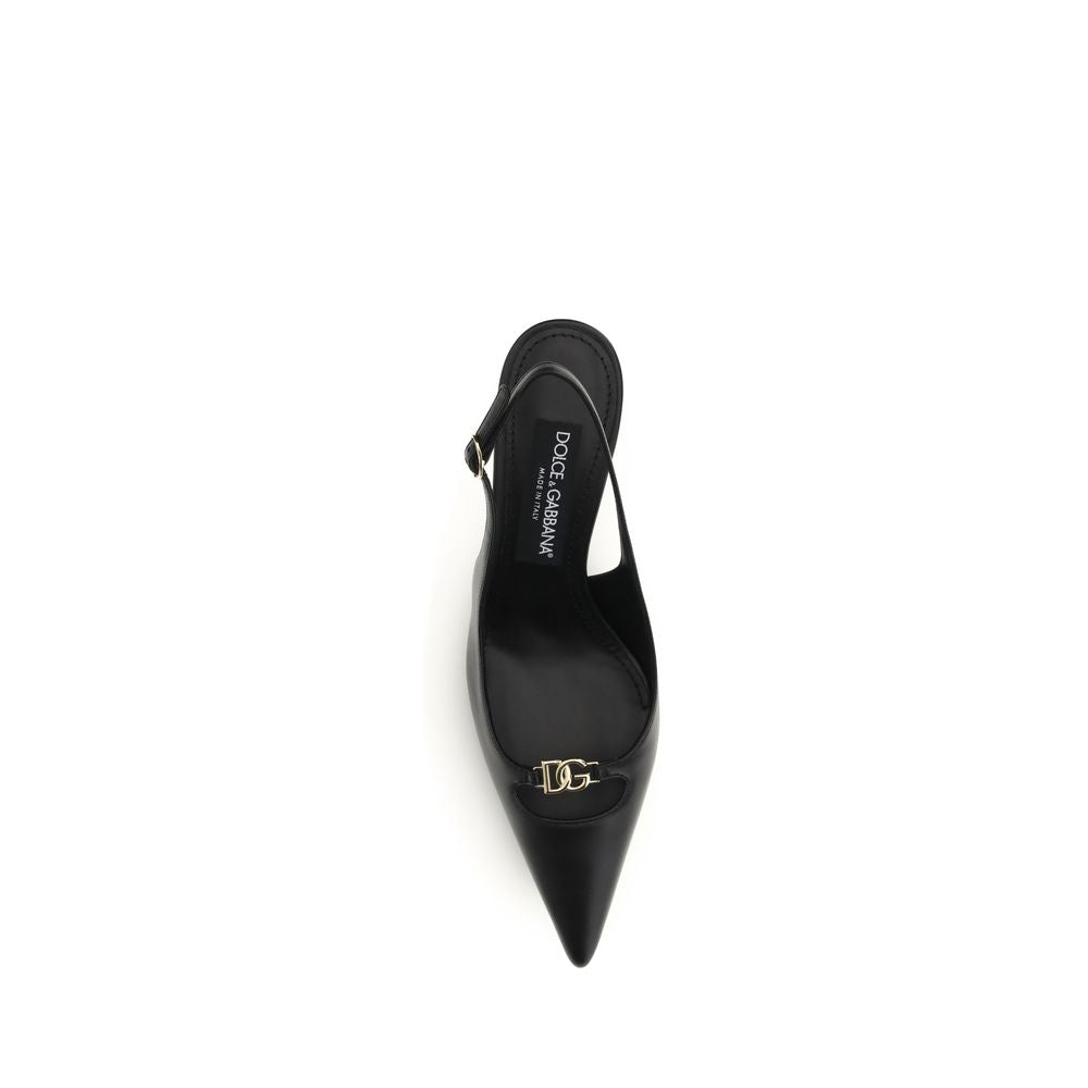 Dolce & Gabbana Black Calf Leather Bos Taurus High Heel Pumps - Luxe Nova