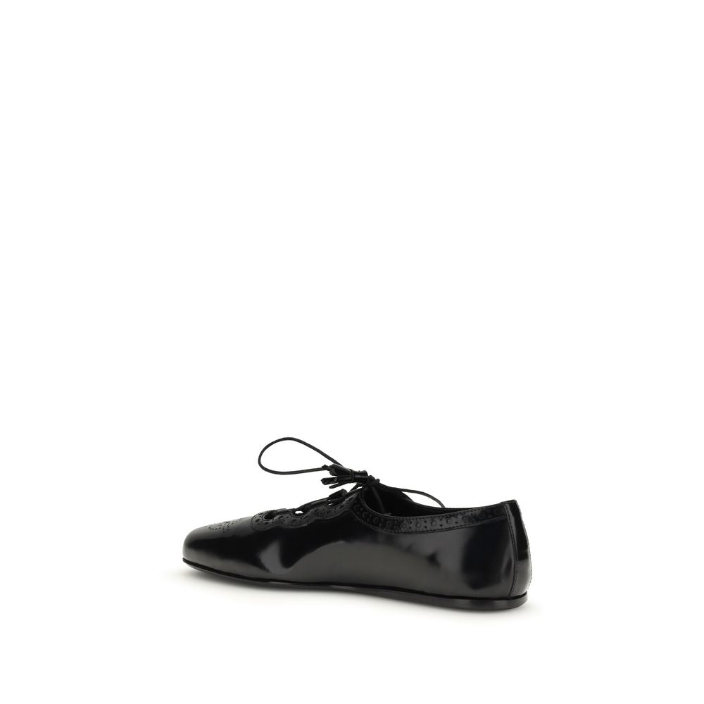 Church's Black Calf Leather Bos Taurus Ballet Flats - Luxe Nova