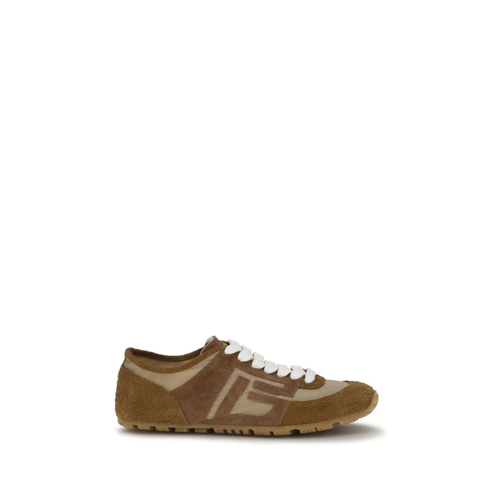 Balmain Beige Calf Leather Bos Taurus Athletic Sneakers - Luxe Nova