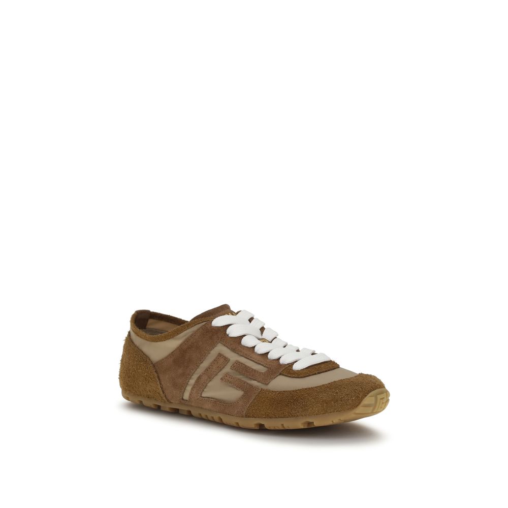 Balmain Beige Calf Leather Bos Taurus Athletic Sneakers - Luxe Nova