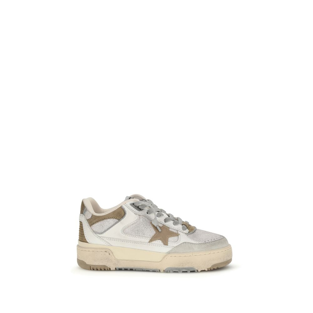 Golden Goose White Calf Leather Bos Taurus Chunky Sneakers - Luxe Nova