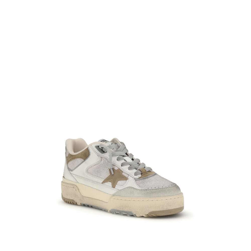 Golden Goose White Calf Leather Bos Taurus Chunky Sneakers - Luxe Nova