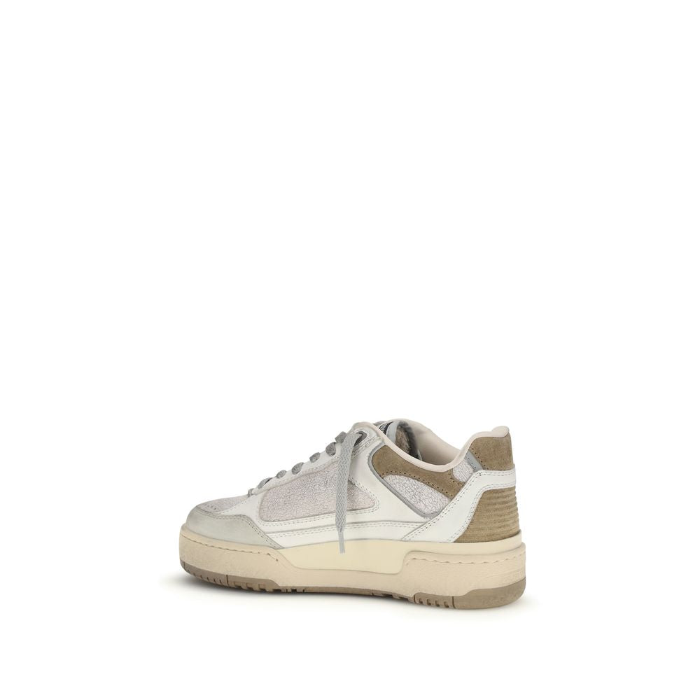 Golden Goose White Calf Leather Bos Taurus Chunky Sneakers - Luxe Nova