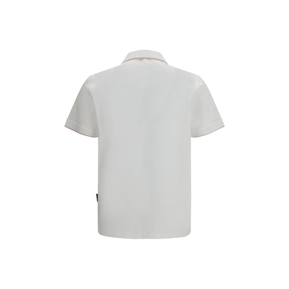 MooRER White Cotton Polo Shirt - Luxe Nova