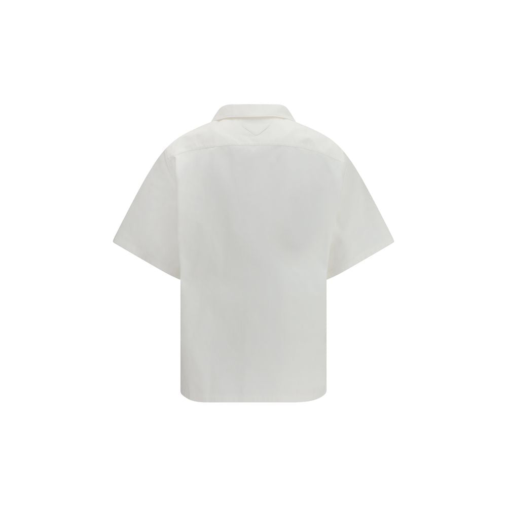 Prada White Cotton Pattern Shirt - Luxe Nova