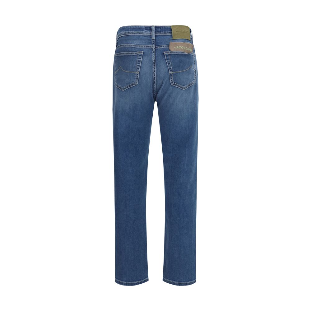 Jacob Cohen Blue Cotton Slim Fit Jeans - Luxe Nova