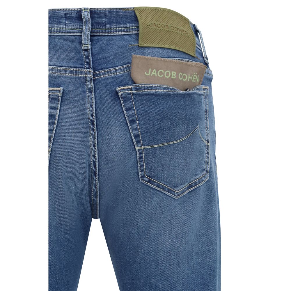 Jacob Cohen Blue Cotton Slim Fit Jeans - Luxe Nova