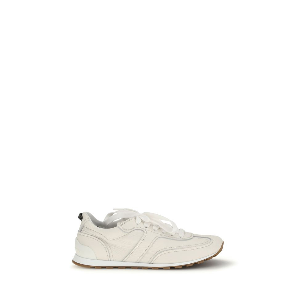 Brunello Cucinelli Yellow Calf Leather Bos Taurus Athletic Sneakers - Luxe Nova