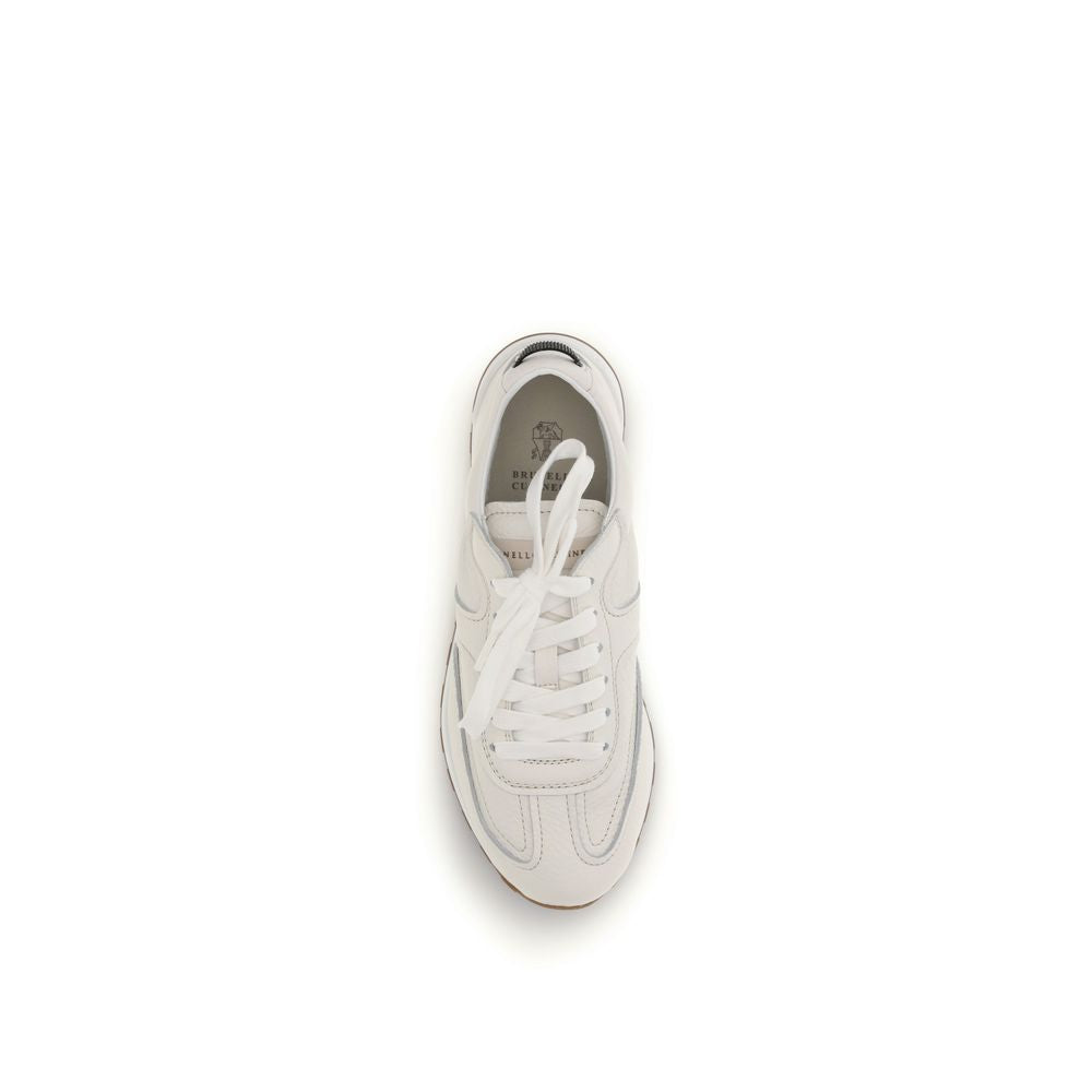 Brunello Cucinelli Yellow Calf Leather Bos Taurus Athletic Sneakers - Luxe Nova