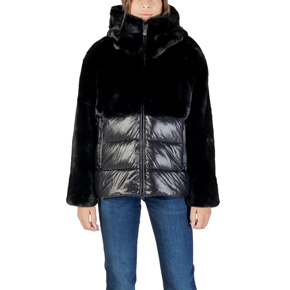 Blauer Black Polyester Coat - Luxe Nova