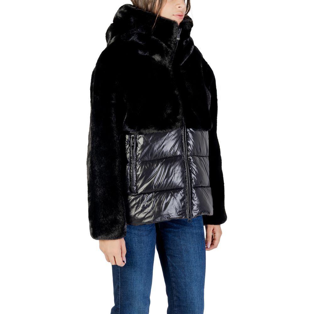 Blauer Black Polyester Coat - Luxe Nova