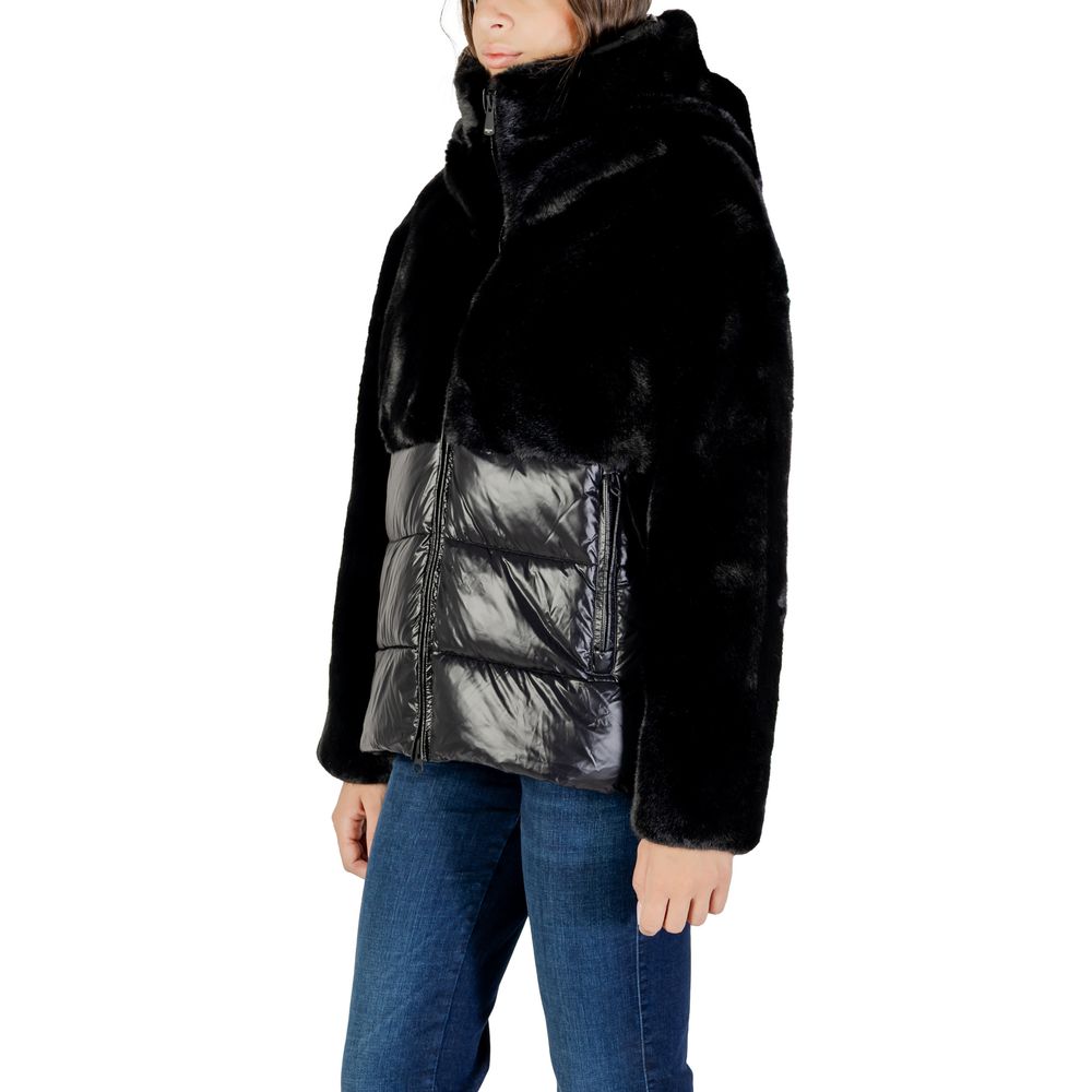 Blauer Black Polyester Coat - Luxe Nova