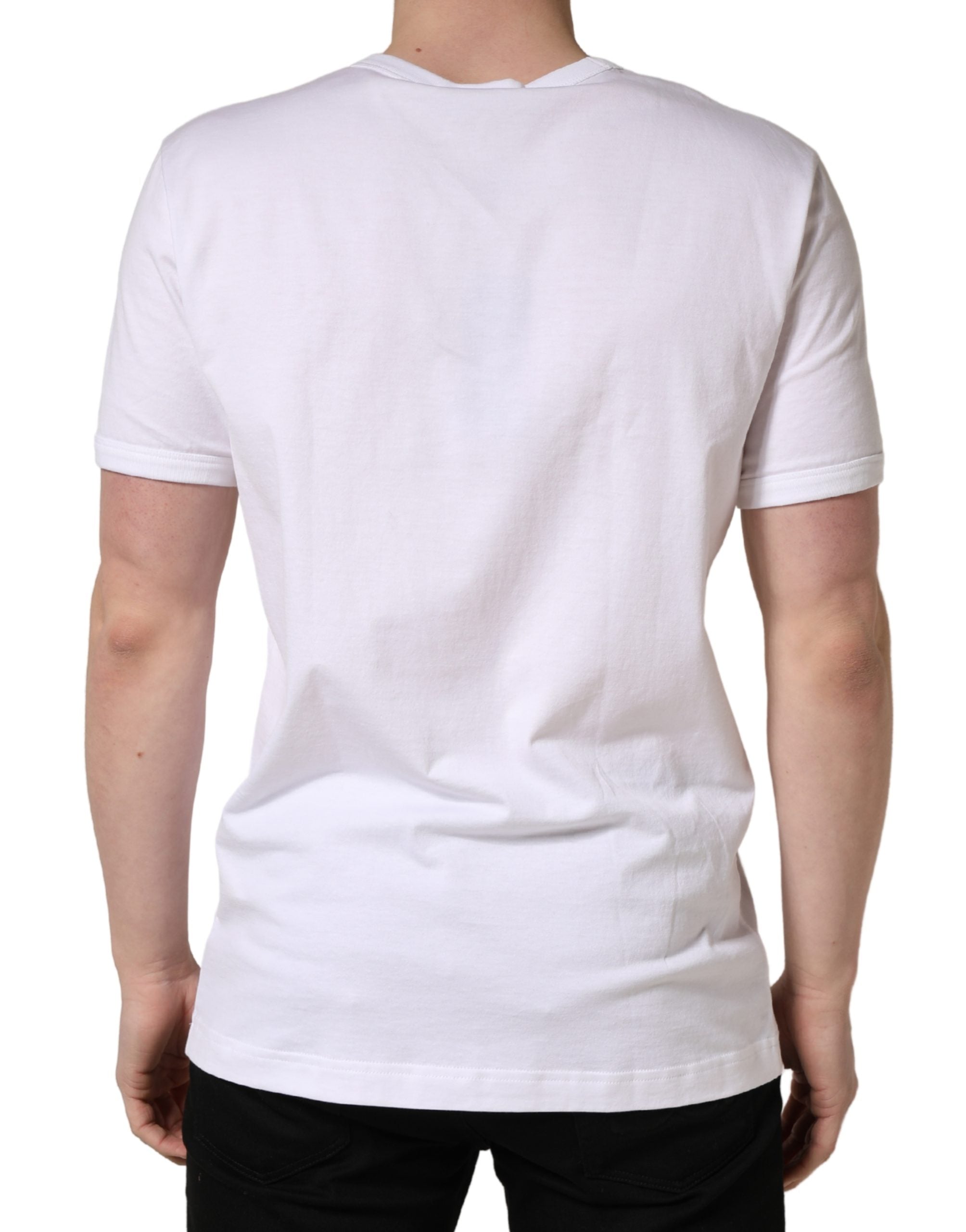 Dolce & Gabbana White DG Cherries Cotton Crew Neck  T-shirt - Luxe Nova