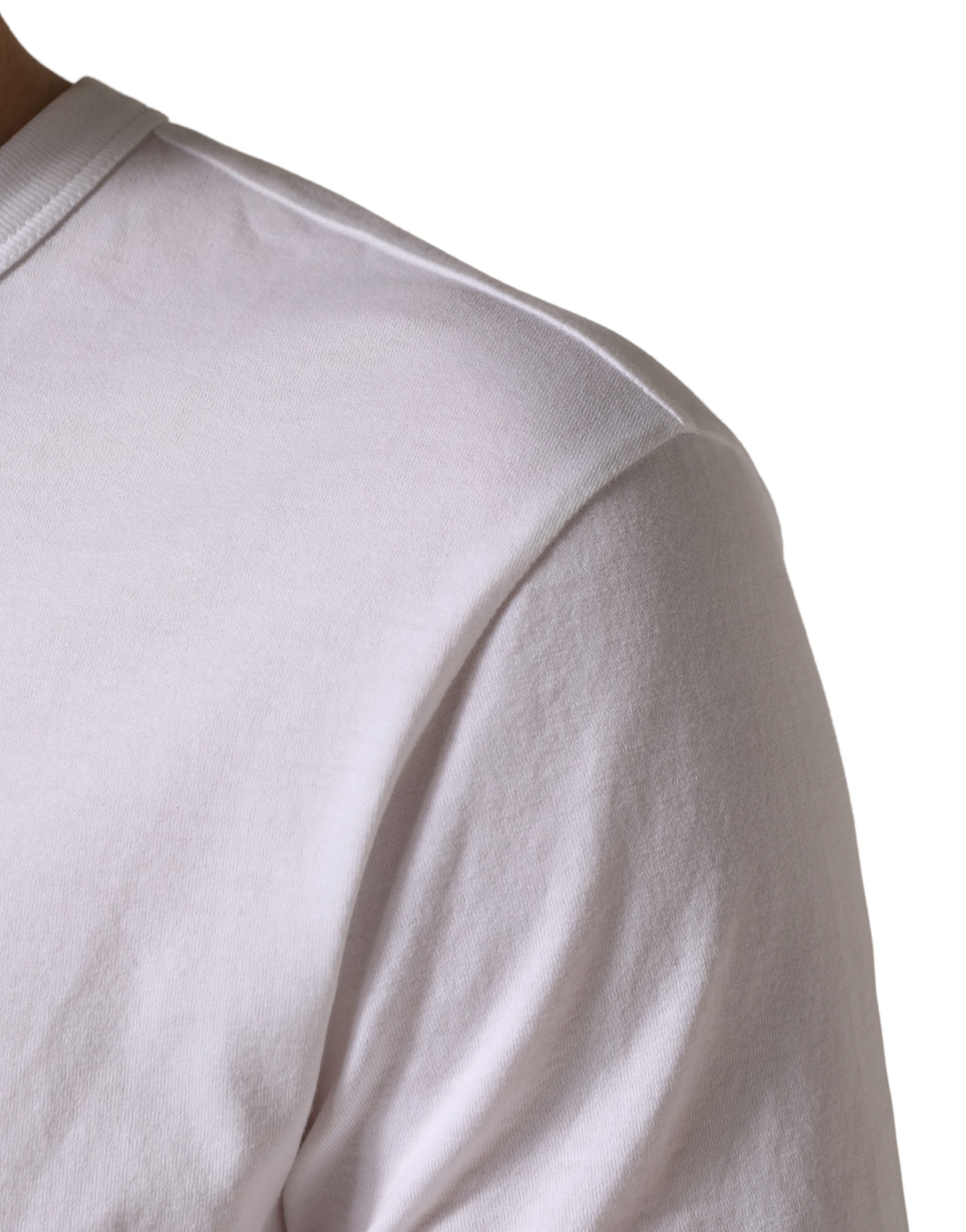 Dolce & Gabbana White DG Cherries Cotton Crew Neck  T-shirt - Luxe Nova