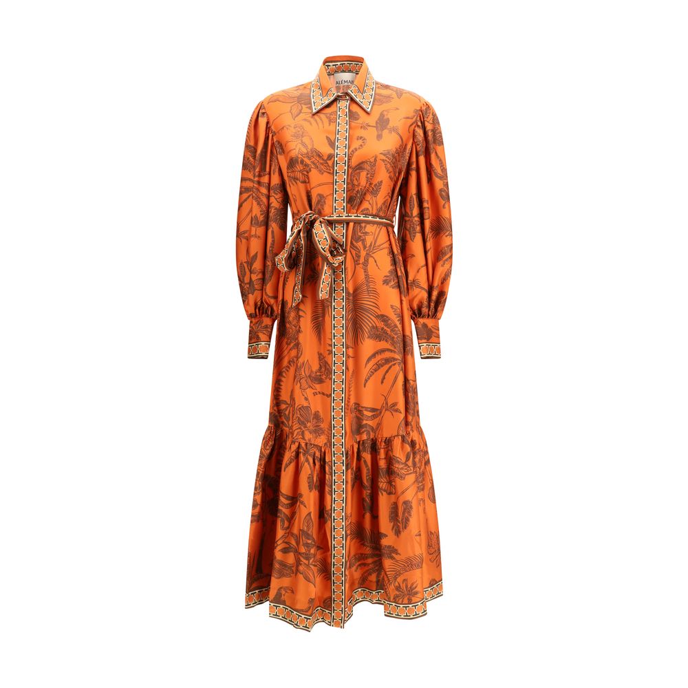 Alemais Orange Silk Casual Dress - Luxe Nova