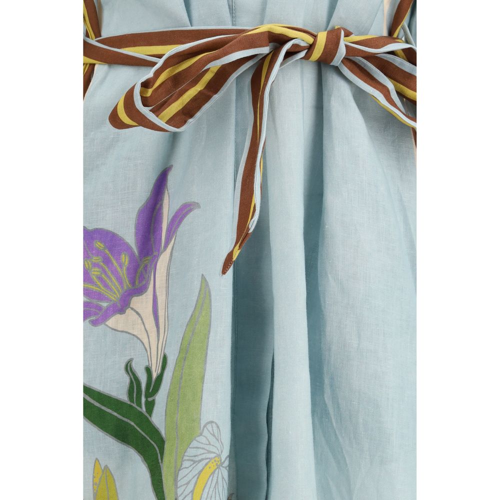 Alemais Multicolor Linen Casual Dress - Luxe Nova