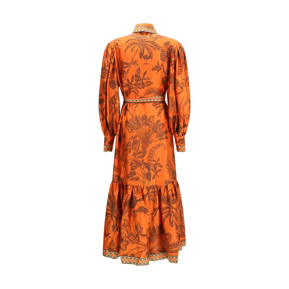 Alemais Orange Silk Casual Dress - Luxe Nova