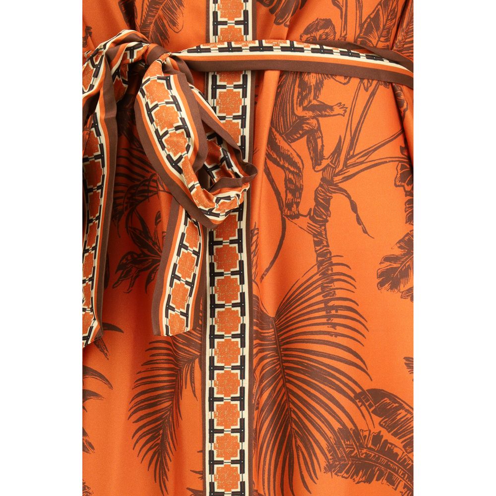 Alemais Orange Silk Casual Dress - Luxe Nova