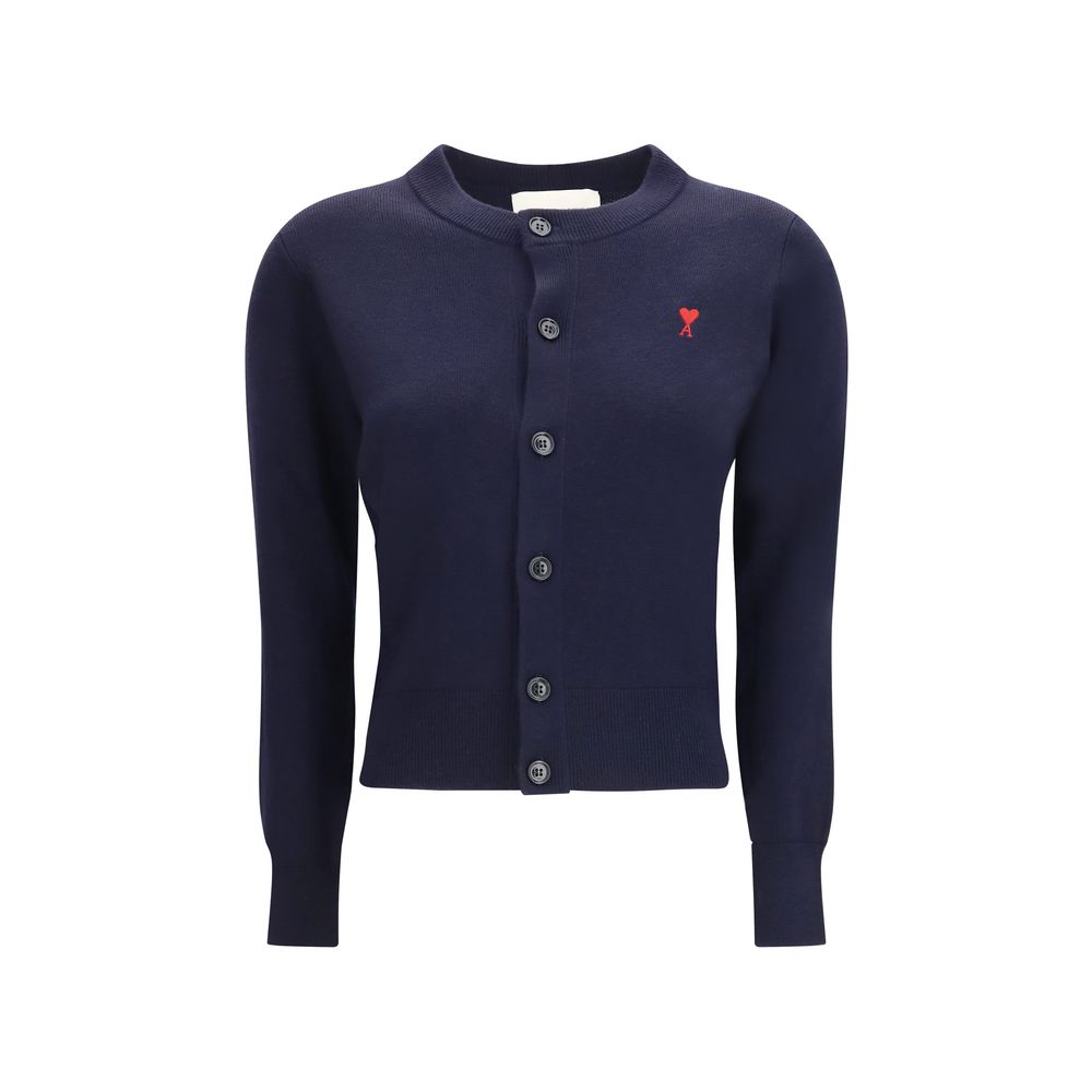 Ami Paris Blue Wool Cardigan - Luxe Nova