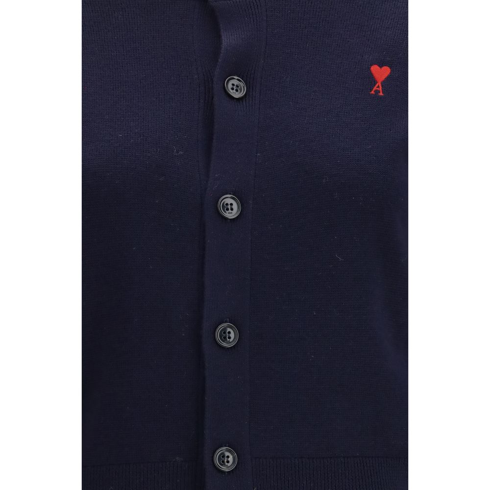 Ami Paris Blue Wool Cardigan - Luxe Nova