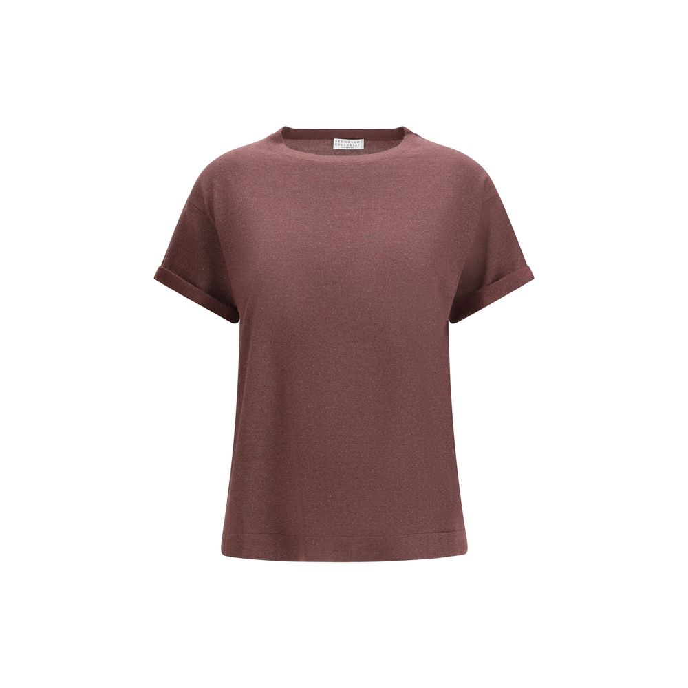 Brunello Cucinelli Bordeaux Nylon T-Shirt - Luxe Nova