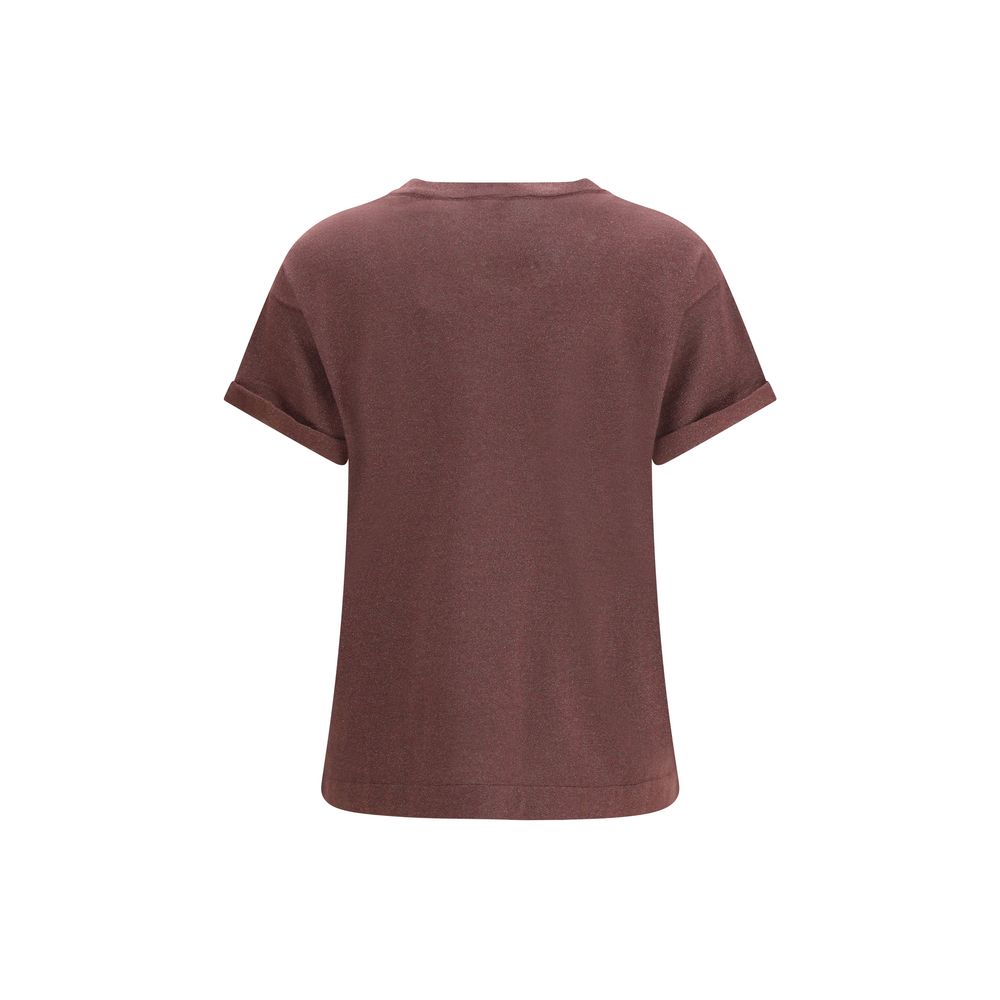 Brunello Cucinelli Bordeaux Nylon T-Shirt - Luxe Nova