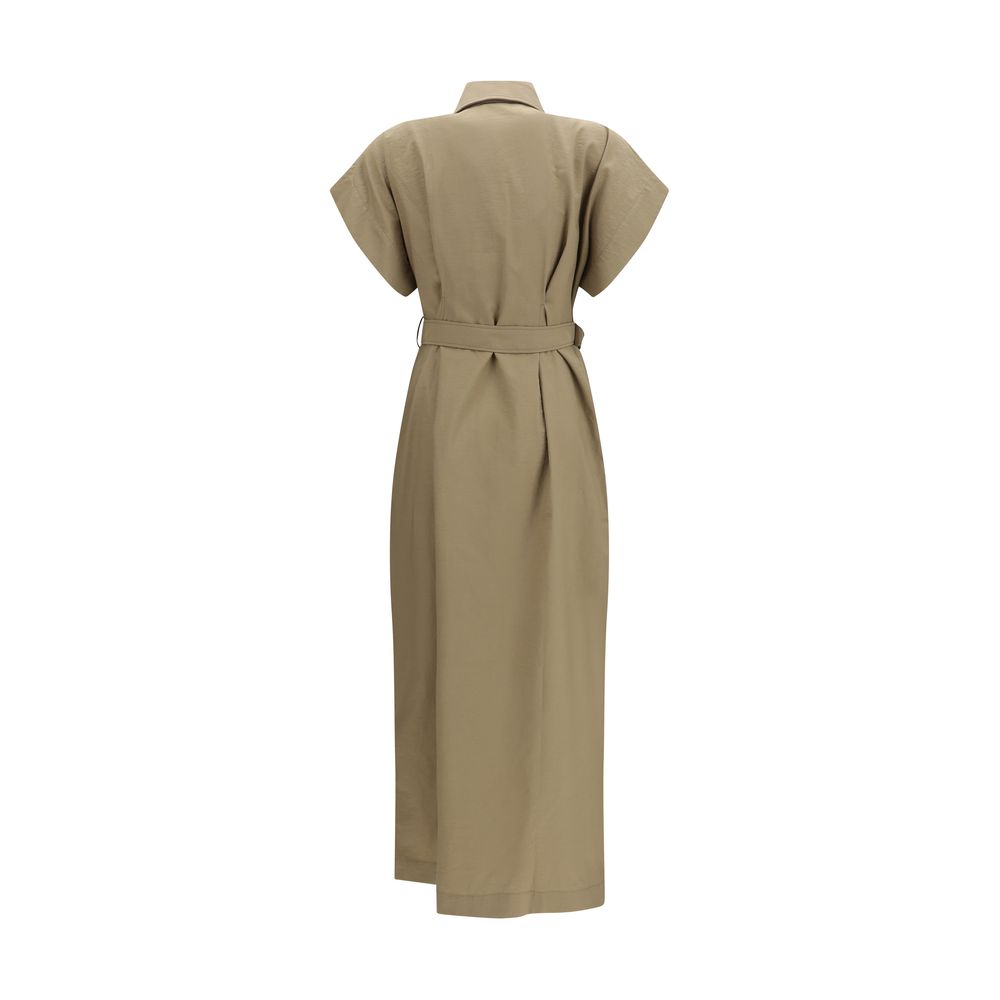 Brunello Cucinelli Beige Cotton Casual Dress - Luxe Nova