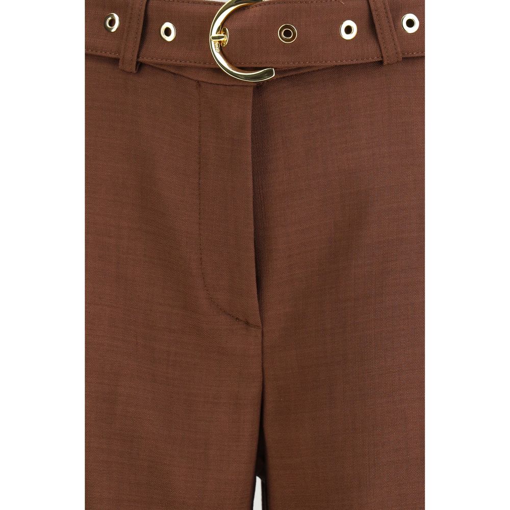 PINKO Brown Viscose Casual Pants - Luxe Nova