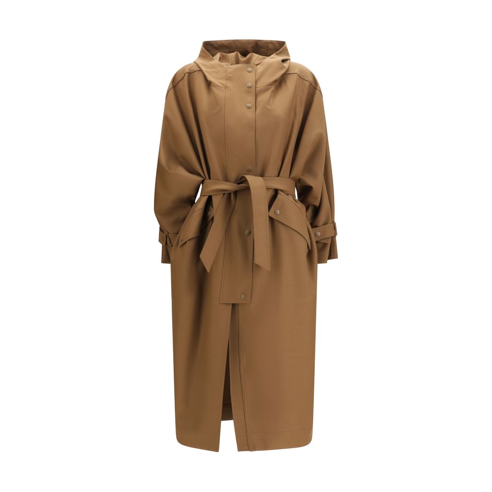 Max Mara Brown Polyester Coat - Luxe Nova