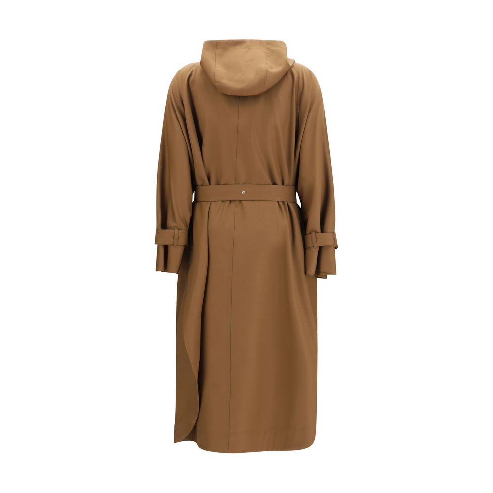 Max Mara Brown Polyester Coat - Luxe Nova