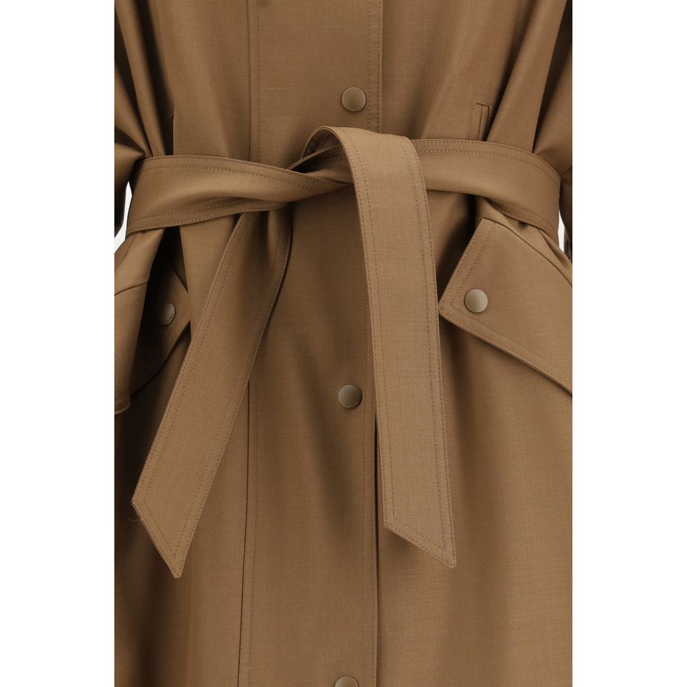 Max Mara Brown Polyester Coat - Luxe Nova