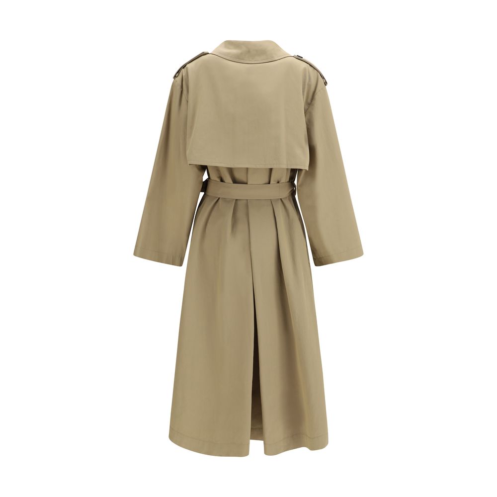 Max Mara Beige Cotton Trench Coat - Luxe Nova
