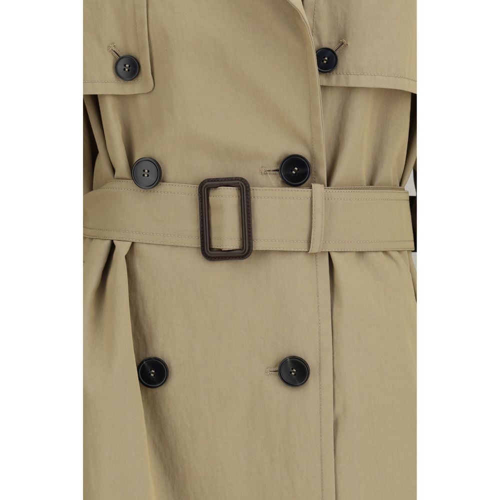 Max Mara Beige Cotton Trench Coat - Luxe Nova