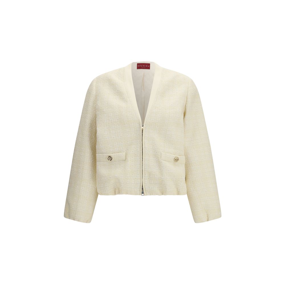Gucci Beige Cotton Shell Jacket - Luxe Nova