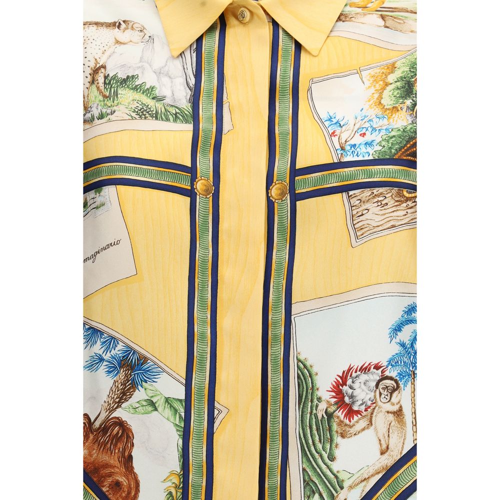 Gucci Bicolor Silk Pattern Shirt - Luxe Nova