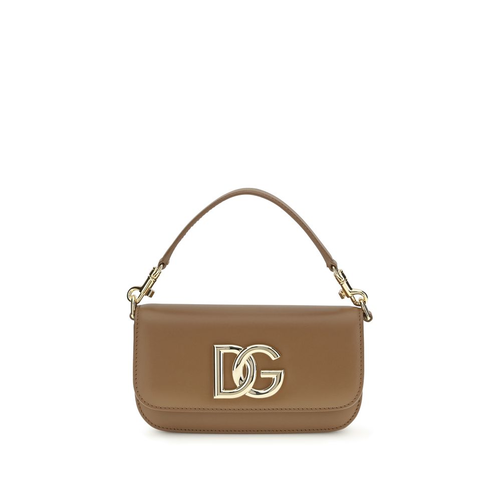 Dolce & Gabbana Brown Calf Leather Bos Taurus Shoulder Bag - Luxe Nova