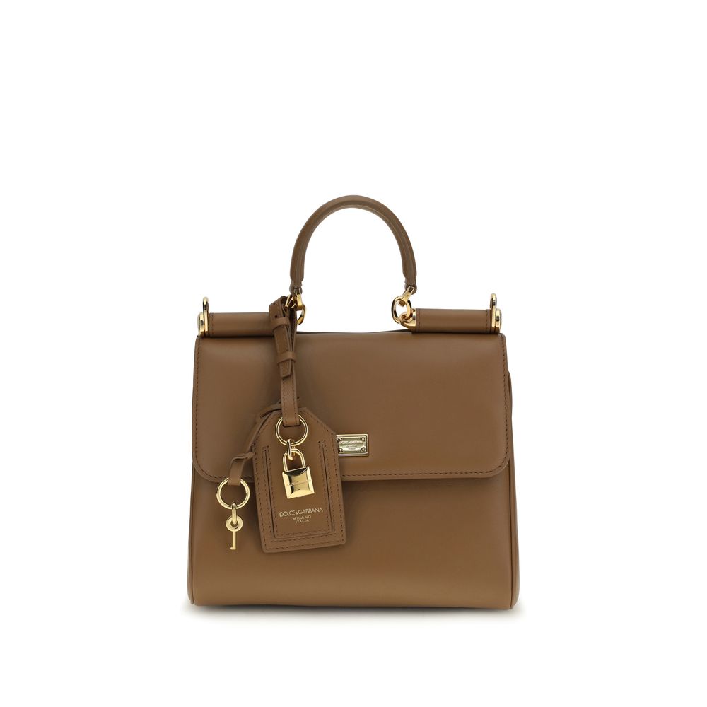 Dolce & Gabbana Brown Calf Leather Bos Taurus Shoulder Bag - Luxe Nova