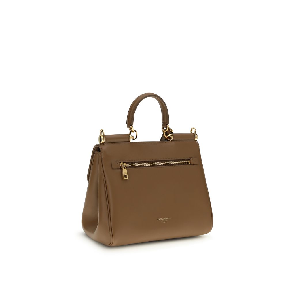 Dolce & Gabbana Brown Calf Leather Bos Taurus Shoulder Bag - Luxe Nova
