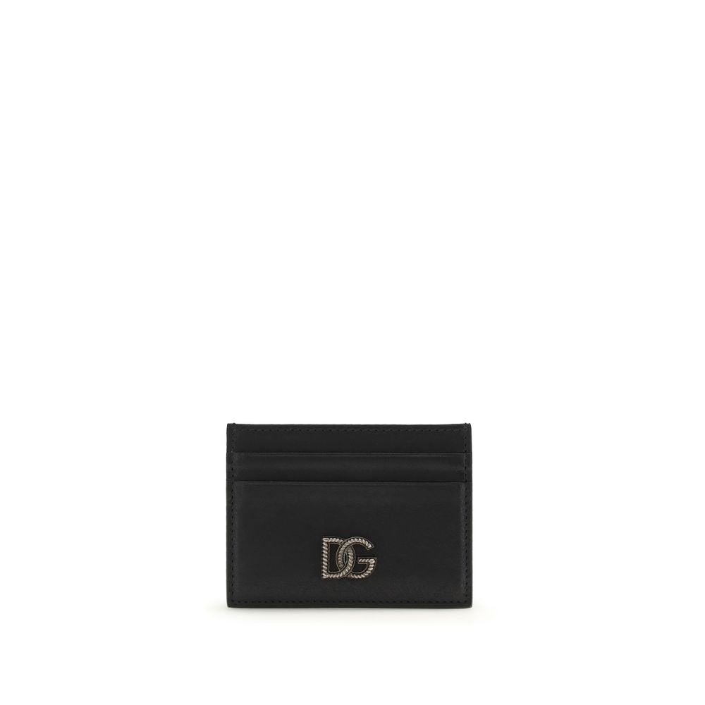Dolce & Gabbana Black Calf Leather Bos Taurus Wallet - Luxe Nova