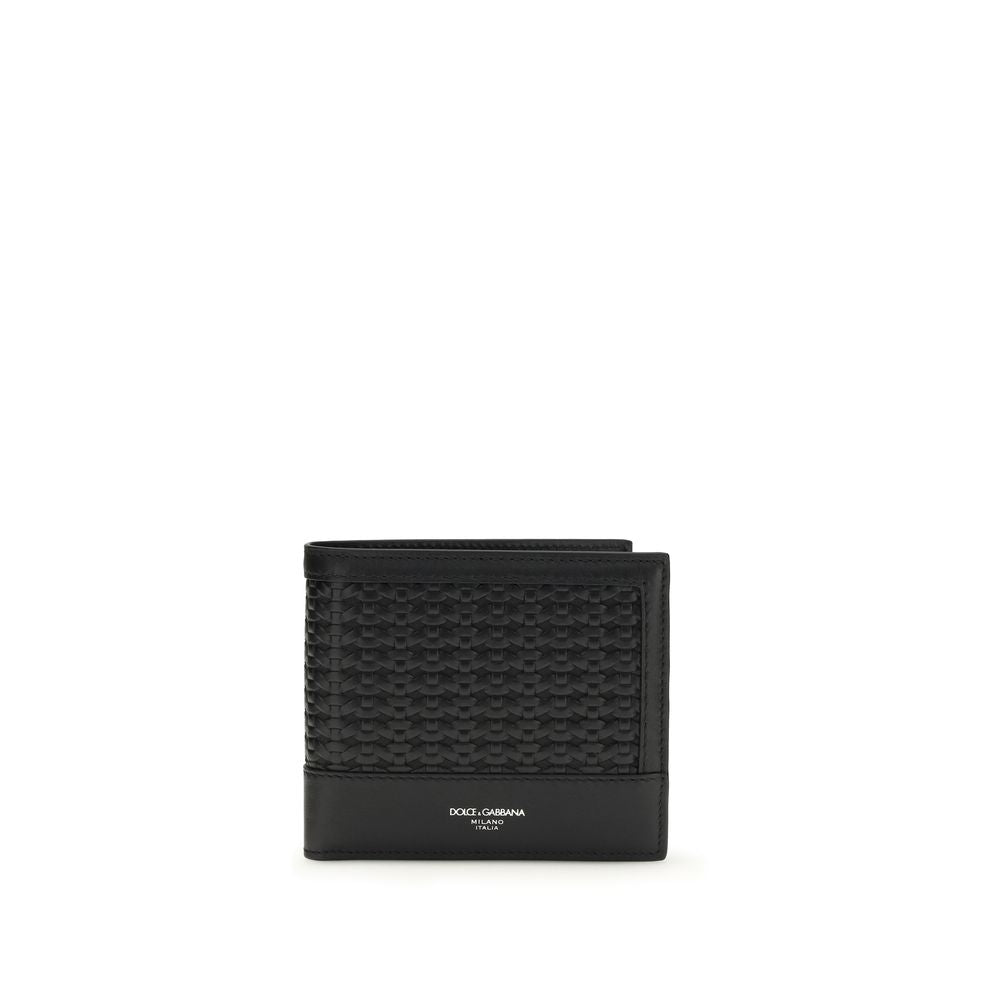 Dolce & Gabbana Black Calf Leather Bos Taurus Wallet - Luxe Nova