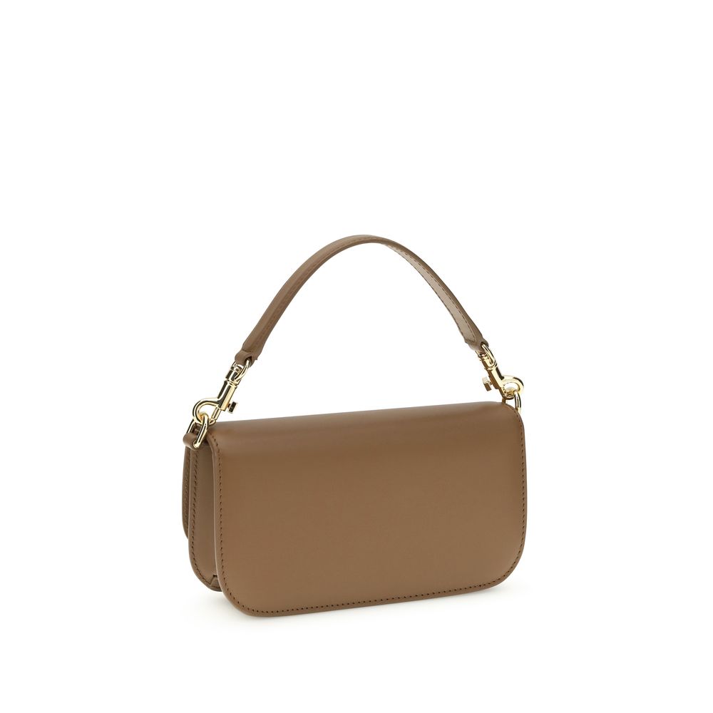 Dolce & Gabbana Brown Calf Leather Bos Taurus Shoulder Bag - Luxe Nova
