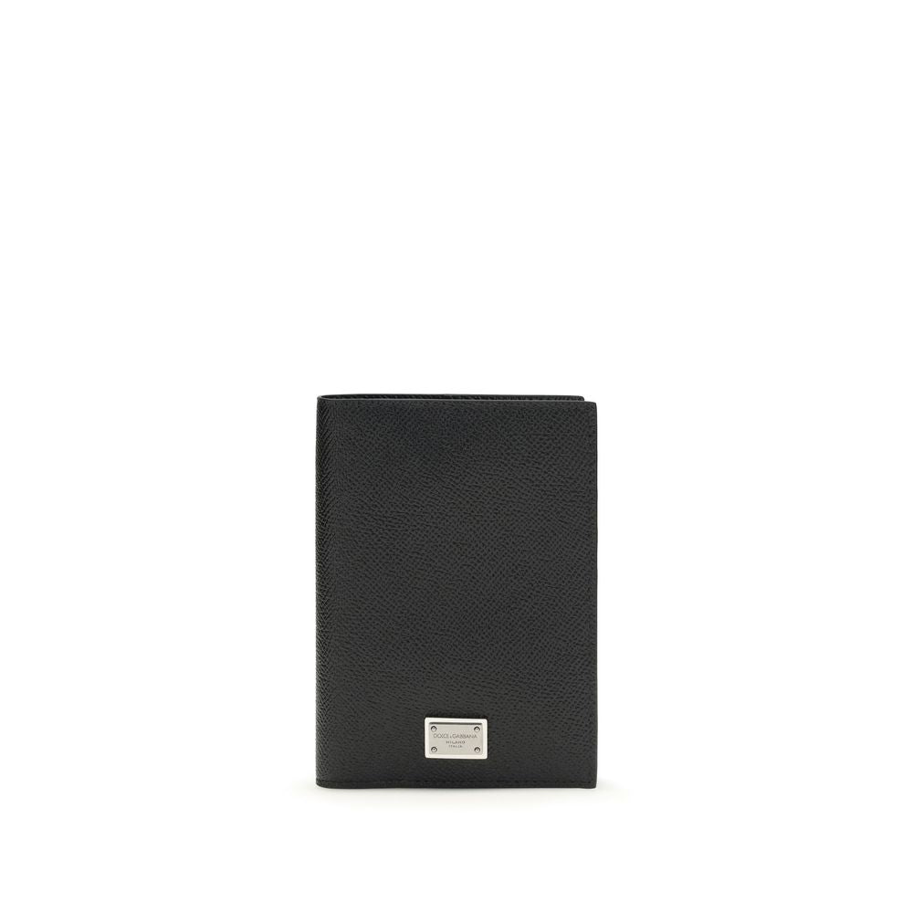Dolce & Gabbana Black Calf Leather Bos Taurus Wallet - Luxe Nova