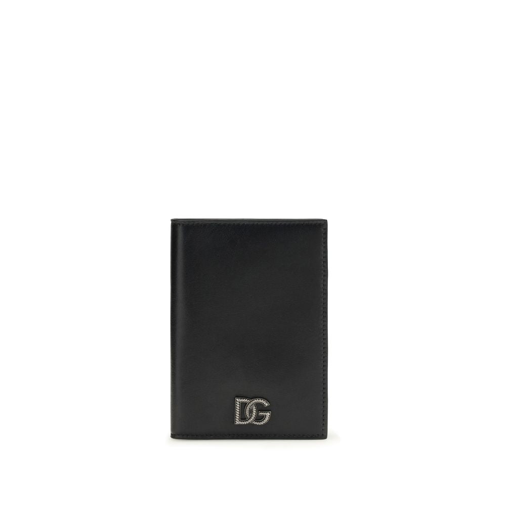 Dolce & Gabbana Black Calf Leather Bos Taurus Wallet - Luxe Nova