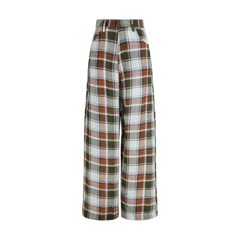 MARBELL Multicolor Linen Casual Pants - Luxe Nova