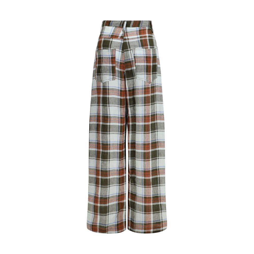 MARBELL Multicolor Linen Casual Pants - Luxe Nova